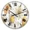 Designart Fields Of Gold Watercolor Flower VII Wall Clock